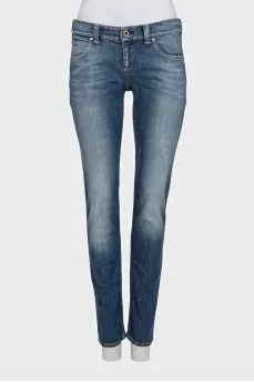 Blue skinny jeans with tag