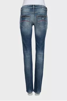 Blue skinny jeans with tag