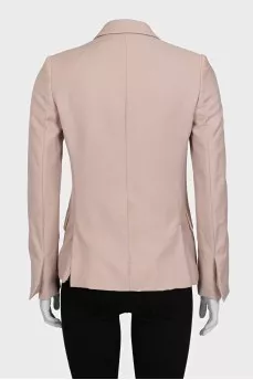 Pink double-breasted jacket with pockets