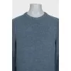 Men's light blue loose-fitting sweater