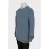 Men's light blue loose-fitting sweater