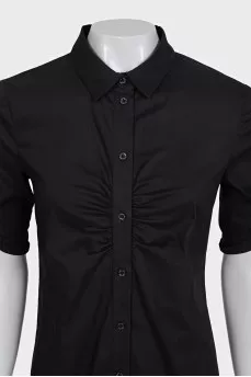 Black button-down midi dress
