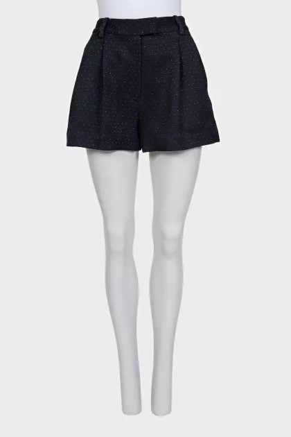 Blue high-waisted shorts