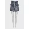 Blue skirt with bow print