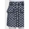 Blue skirt with bow print