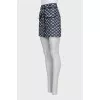 Blue skirt with bow print