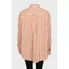 Сорочка двокольорова в смужку oversize
