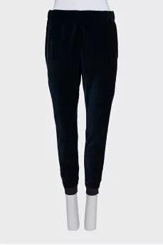 Velvet blue suit with trousers
