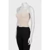 Beige wool top