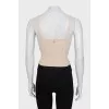 Beige wool top