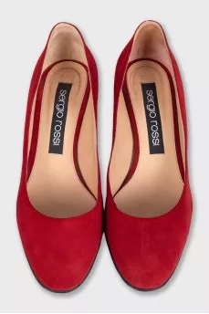 Red suede shoes