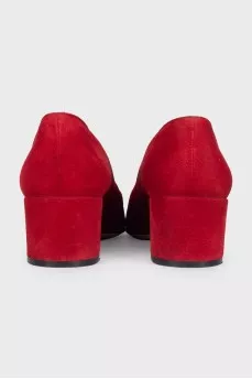 Red suede shoes