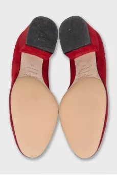 Red suede shoes