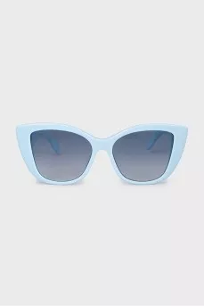 Blue sunglasses with signature print