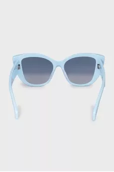 Blue sunglasses with signature print