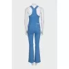 Denim overalls with patch pockets