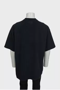 Men's black oversized T-shirt