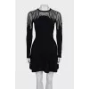 Black dress with lace inserts