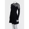 Black dress with lace inserts