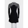 Black dress with lace inserts