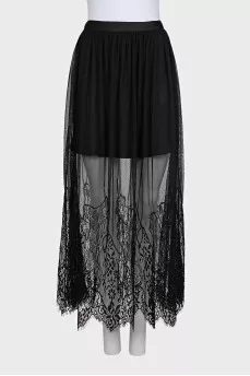 Ariella mesh and lace skirt