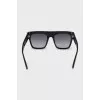 Black rectangular sunglasses with logo