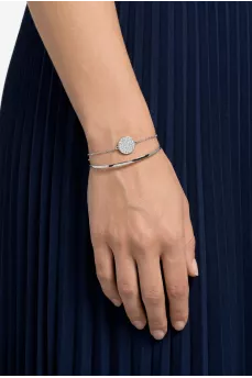 Silver bracelet with a pendant
