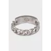 Silver ring with embossing