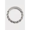 Silver ring with embossing