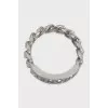 Silver ring with embossing