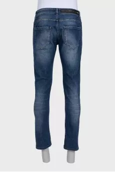 Men's blue ripped jeans