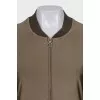 Bomber jacket with a zipper and elastic band