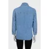 Denim shirt decorated with crystals