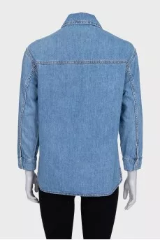 Denim shirt decorated with crystals