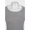 Drawstring jumper with contrast trim
