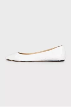 Leather ballet flats with the brand logo