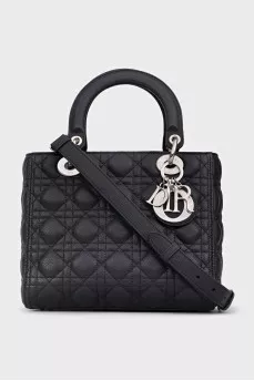 Чорна сумка зі шкіри Lady Dior