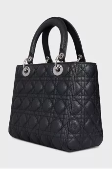 Чорна сумка зі шкіри Lady Dior