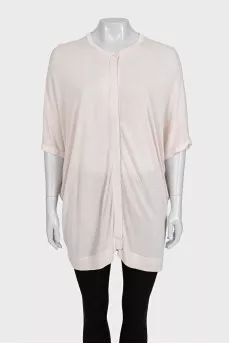 Бежевая футболка oversize