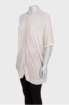 Бежевая футболка oversize
