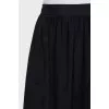 Silk skirt with lace trim