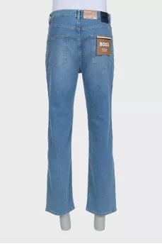 Regular fit light blue jeans with tag