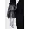 Black jumper with tulle sleeves
