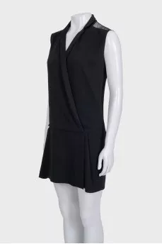 Mini dress with a transparent insert