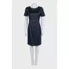 Fitted business dress with short sleeves