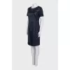 Fitted business dress with short sleeves