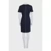 Fitted business dress with short sleeves