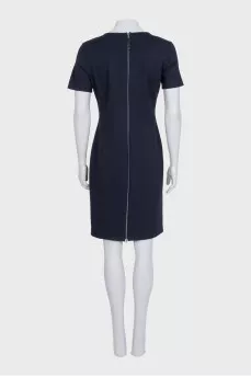 Fitted business dress with short sleeves