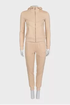 Beige fitted tracksuit