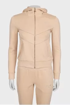 Beige fitted tracksuit
